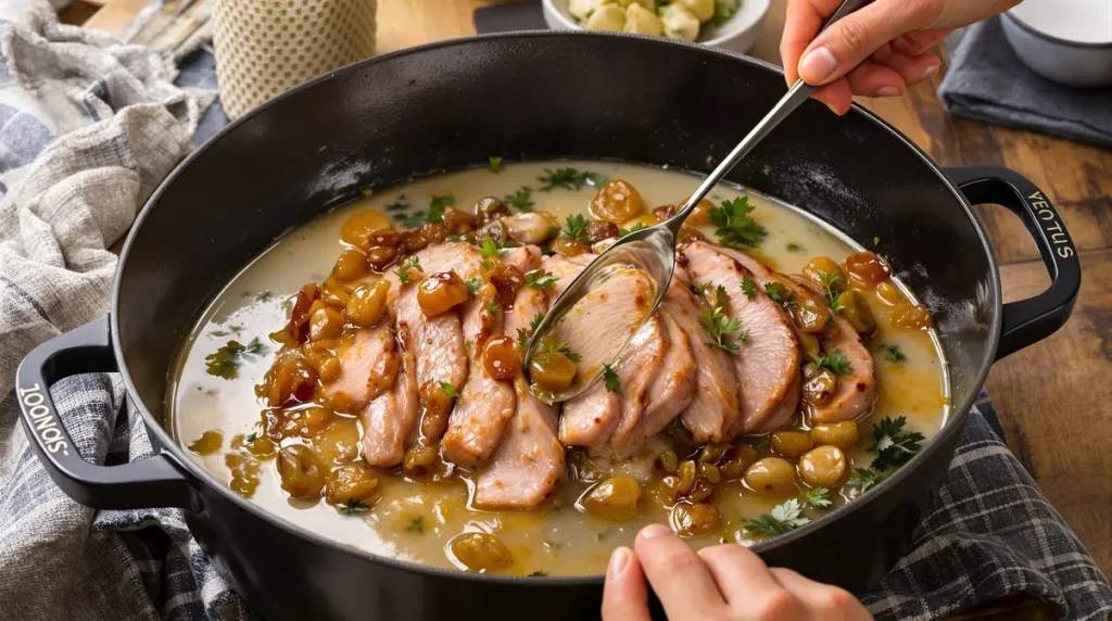 Ce rôti de porc cuit au lait est si fondant qu’on le déguste à la cuillère