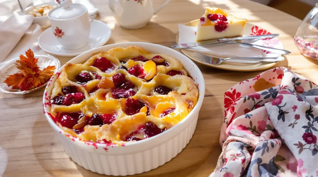 Entre le flan et le clafoutis, ce gâteau sans beurre ni sucre raffiné dévoile sa texture idéale