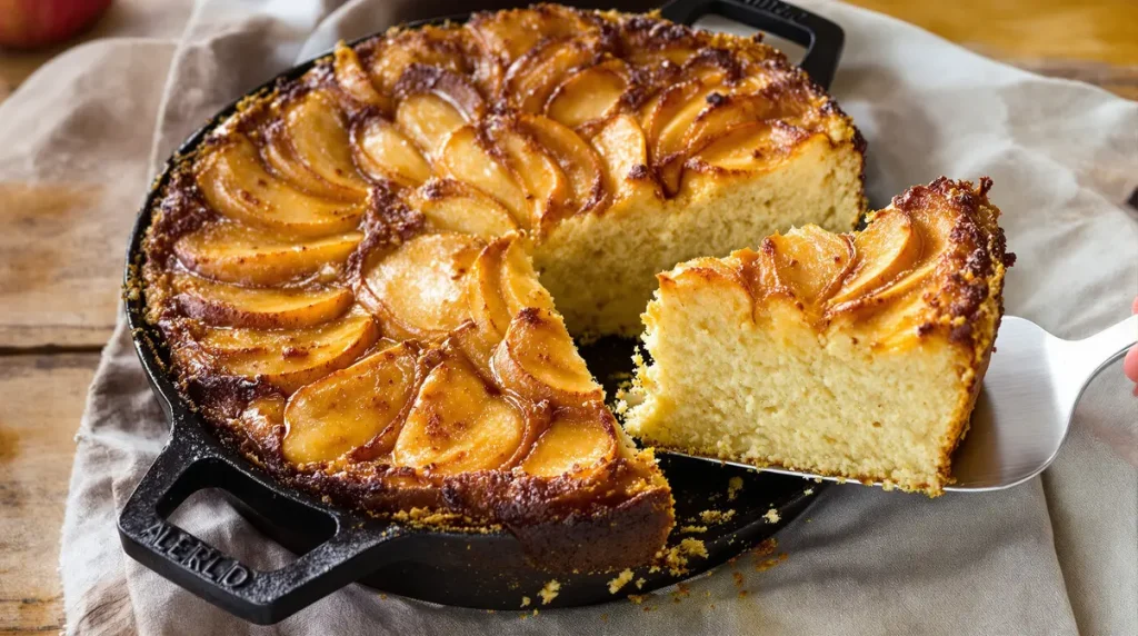 Gâteau aux pommes cuit à la poêle : recette rapide et réconfortante sans four