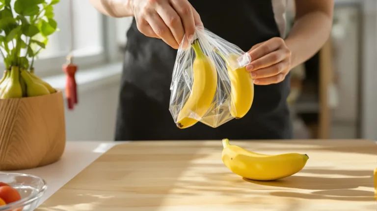 « Elles ne noircissent plus » : mon astuce toute simple pour garder vos bananes bien jaunes et fraîches plus longtemps